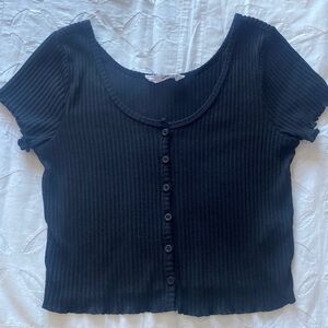 Women’s Double Zero Cropped black T-Shirt